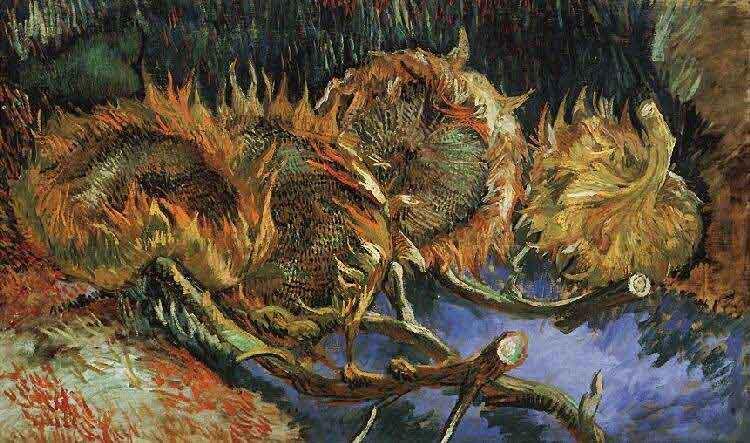 Vincent Van Gogh Four Withered Sunflowers